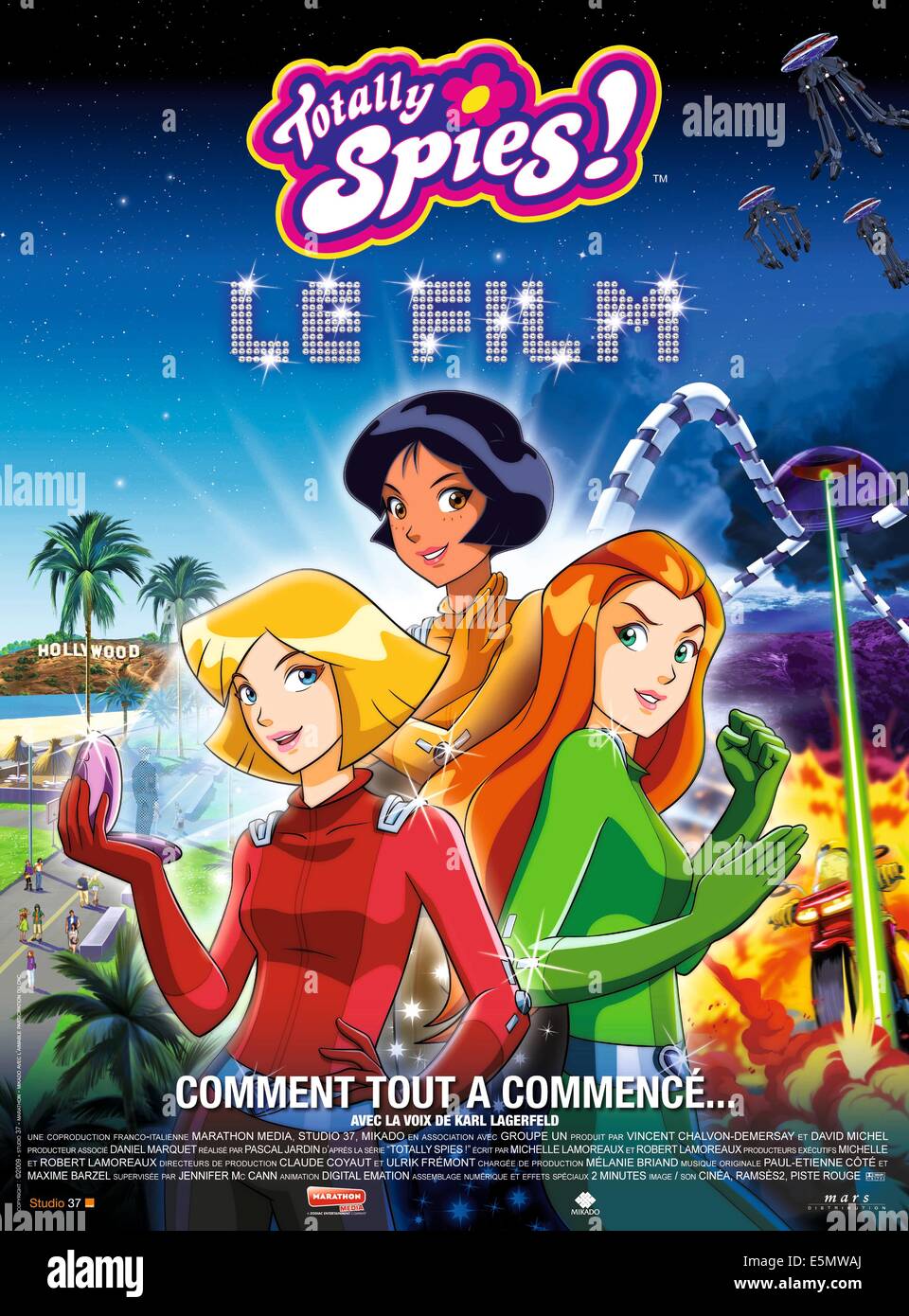 TOTALLY SPIES! LE FILM, French poster art, from left: Clover, Alex, Sam,  2009. ©Mars Distribution/Courtesy Everett Collection Stock Photo - Alamy