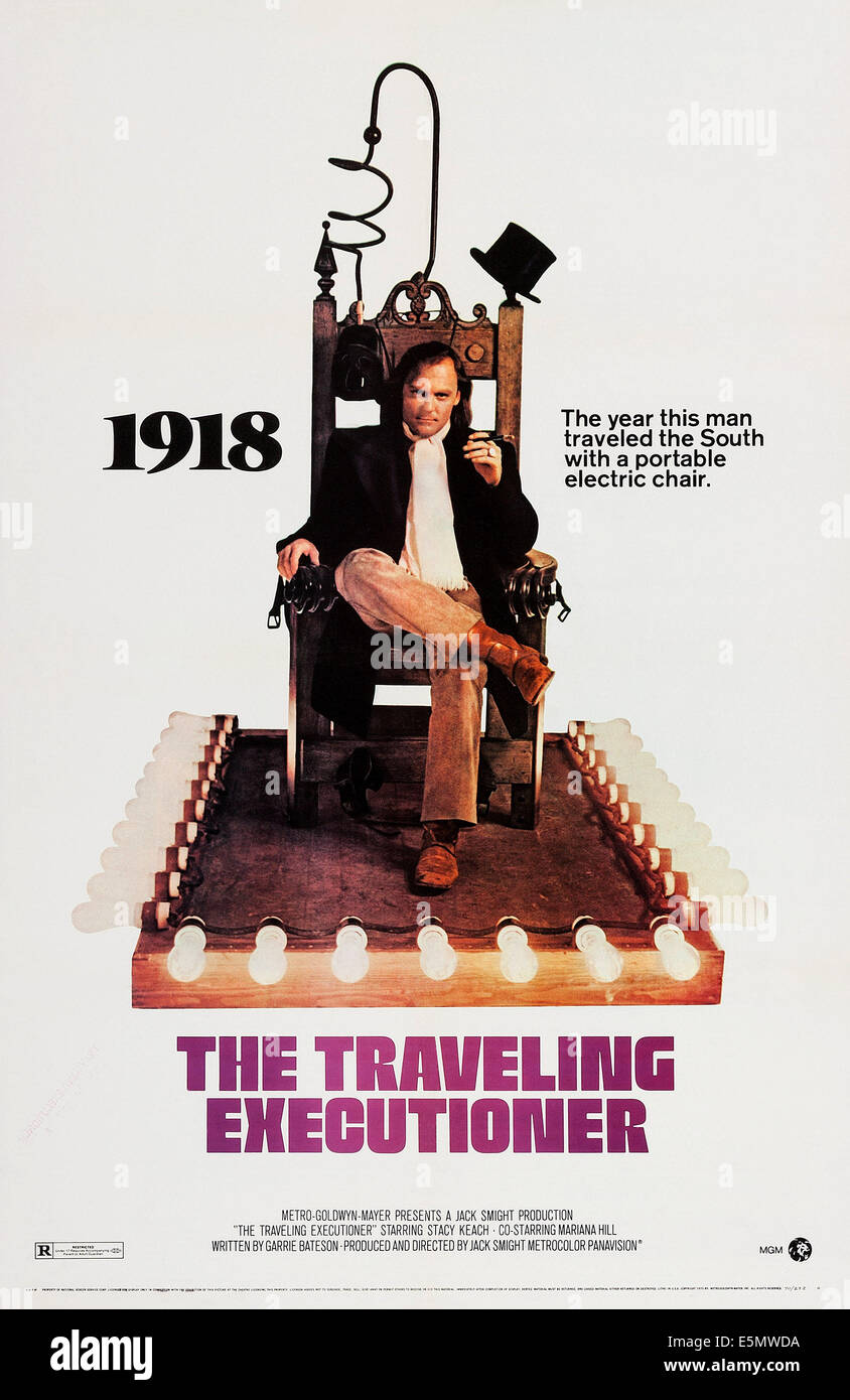 THE TRAVELING EXECUTIONER, Stacy Keach on poster art, 1970. Stock Photo