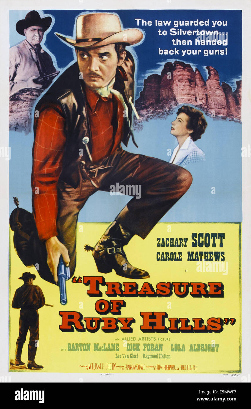 TRESURE OF RUBY HILLS, US poster art, from left: Barton MacLane ...