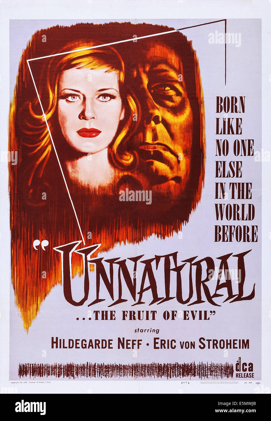 UNNATURAL, (aka MANDRAGORE, aka ALRAUNE), US poster art, from left: Hildegard Knef, Erich von Stroheim, 1952 Stock Photo