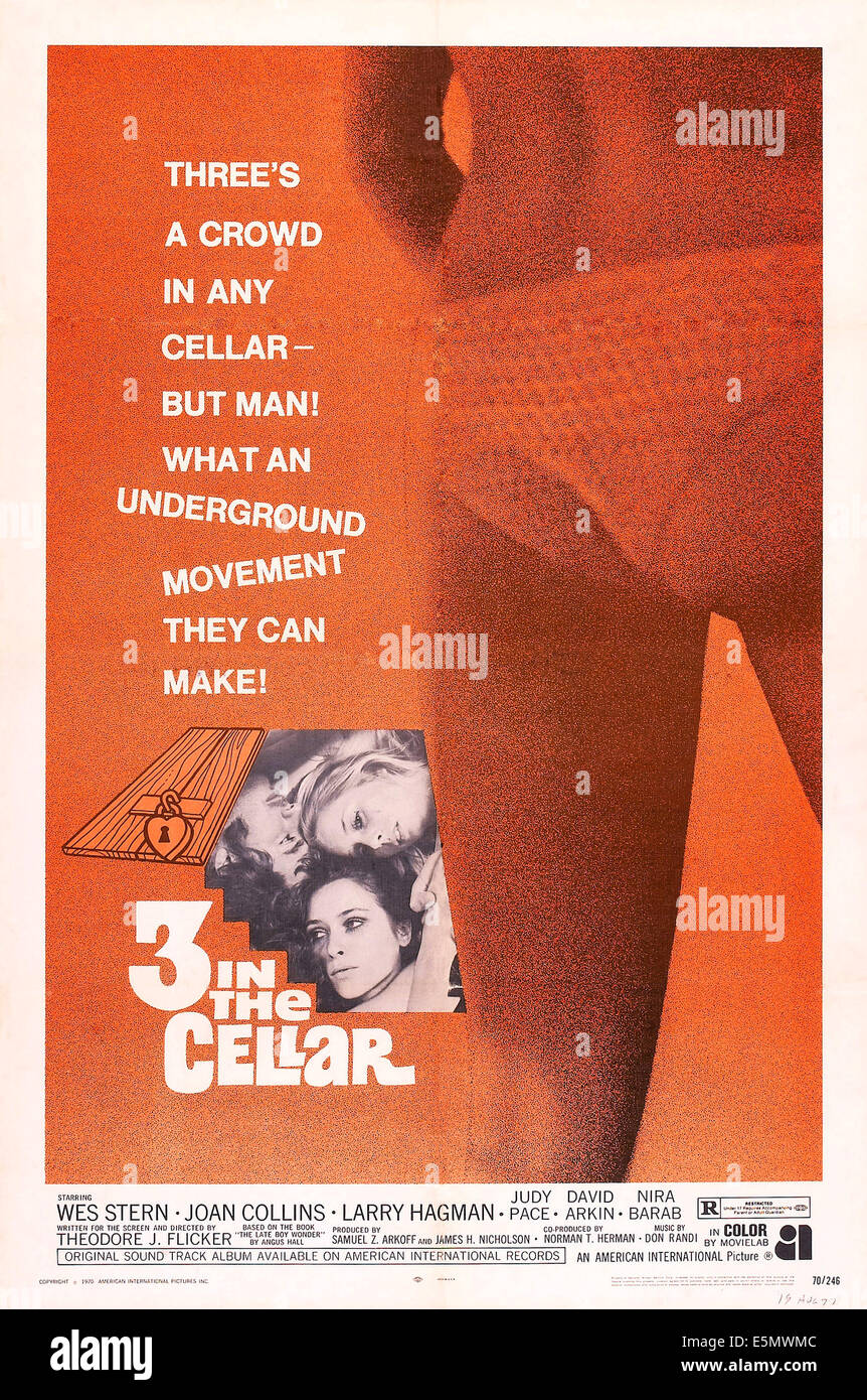 UP IN THE CELLAR, (aka 3 IN THE CELLAR), US poster, top from left Wes