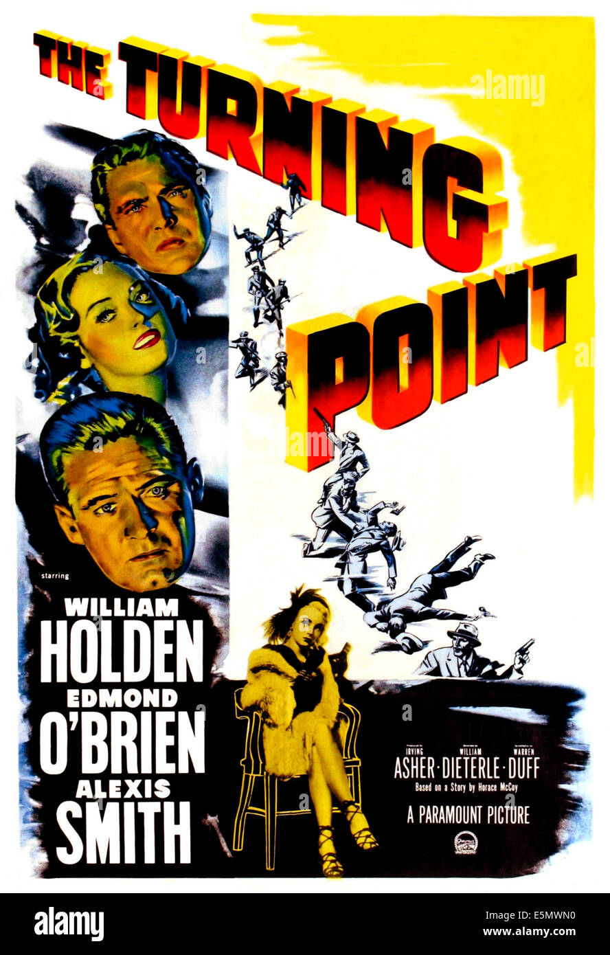 THE TURNING POINT, Edmond O'Brien, Alexis Smith, William Holden, Carolyn Jones, 1952. Stock Photo
