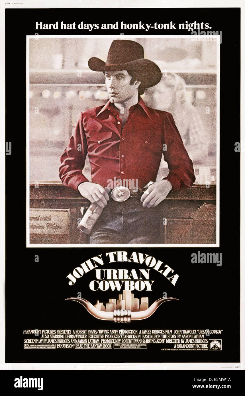 URBAN COWBOY, US poster art, John Travolta, 1980. © Paramount/courtesy Everett Collection Stock Photo