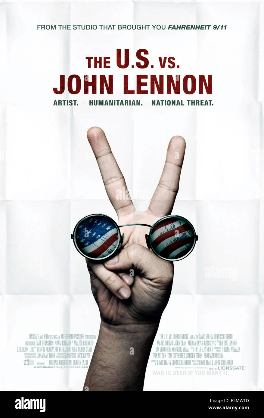 THE U.S. VS. JOHN LENNON, 2006.©Lions Gate/courtesy Everett Collection Stock Photo