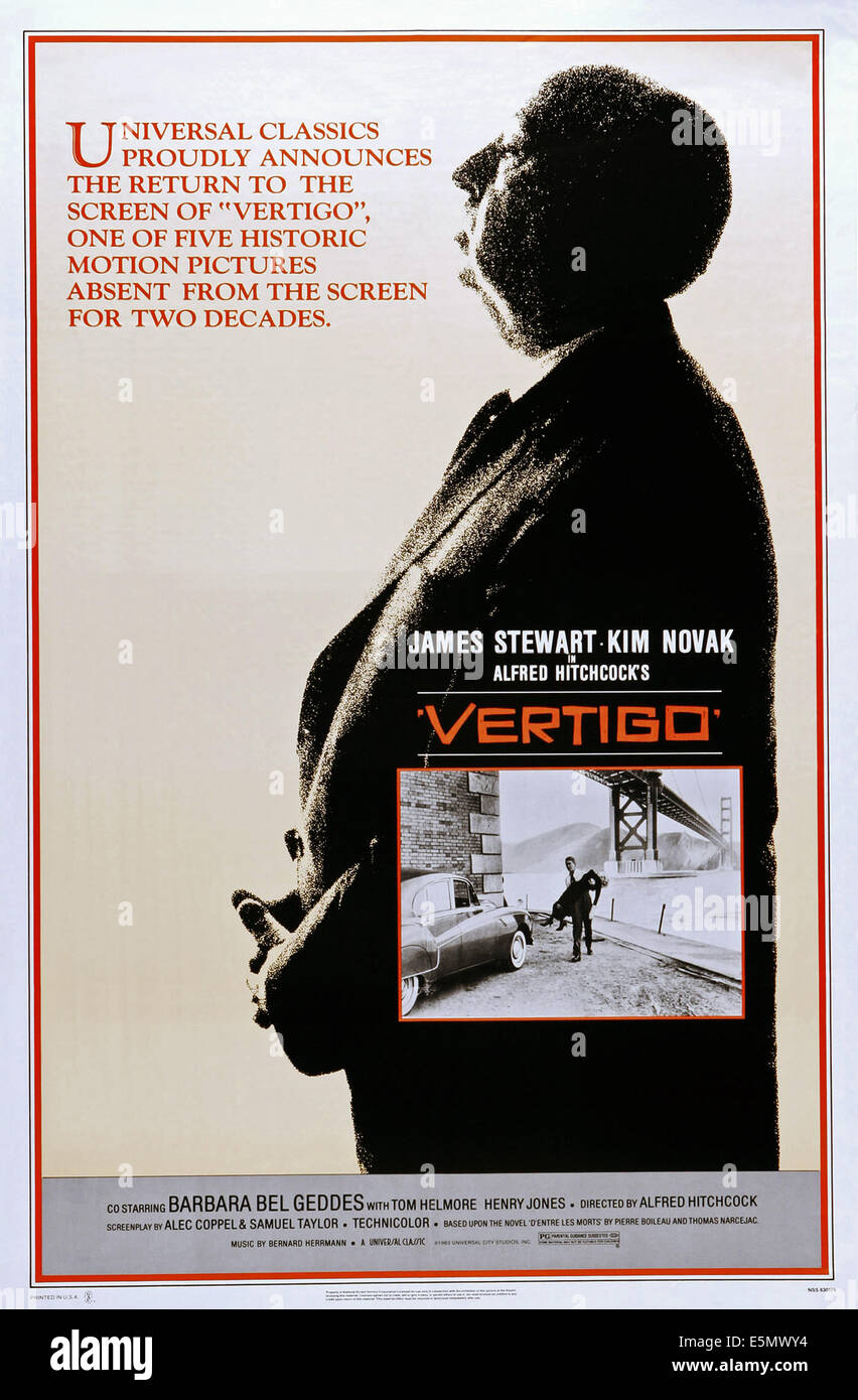 VERTIGO, US poster art, Alfred Hitchcock, 1958 Stock Photo