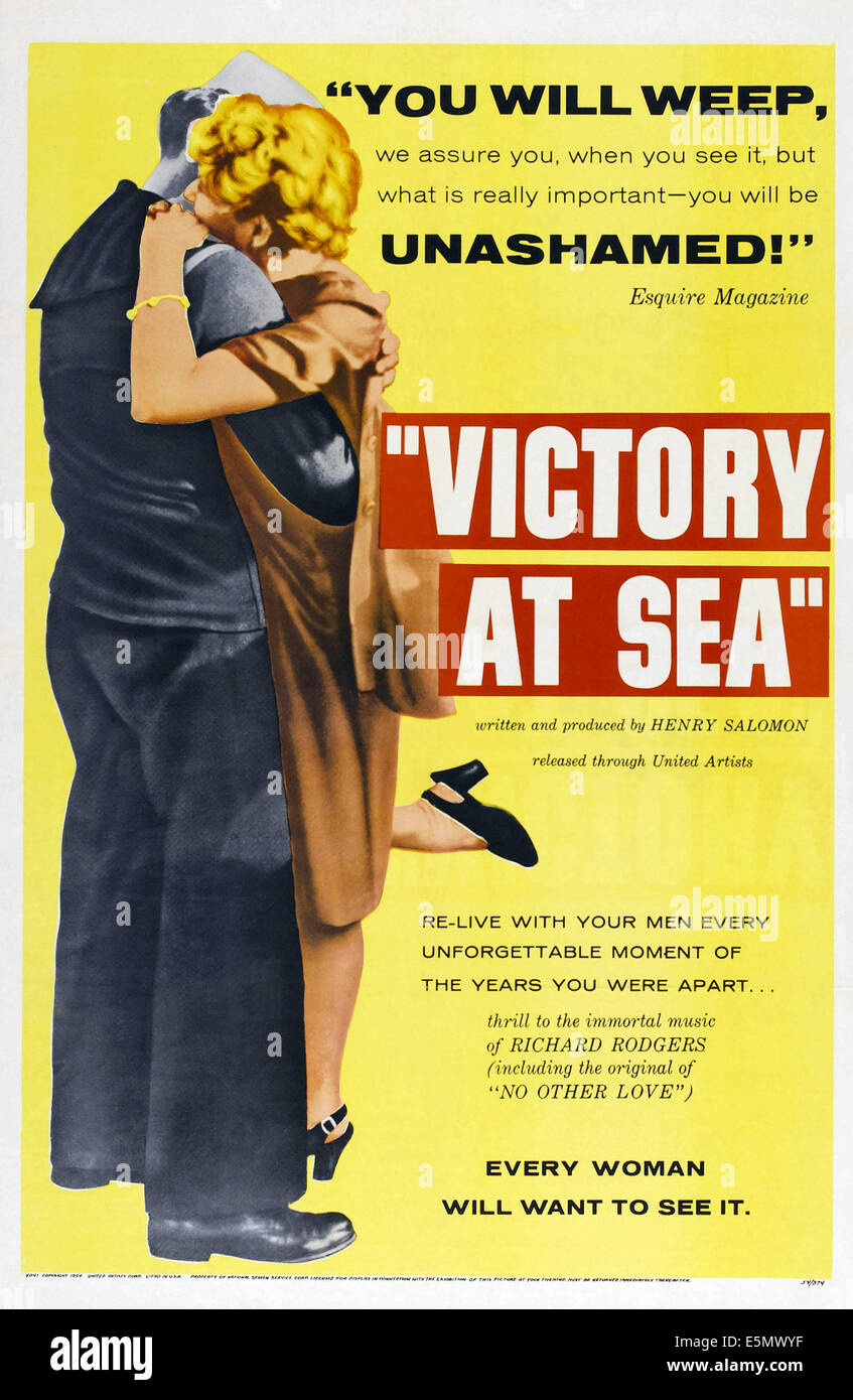 VICTORY AT SEA, US poster, 1954 Stock Photo