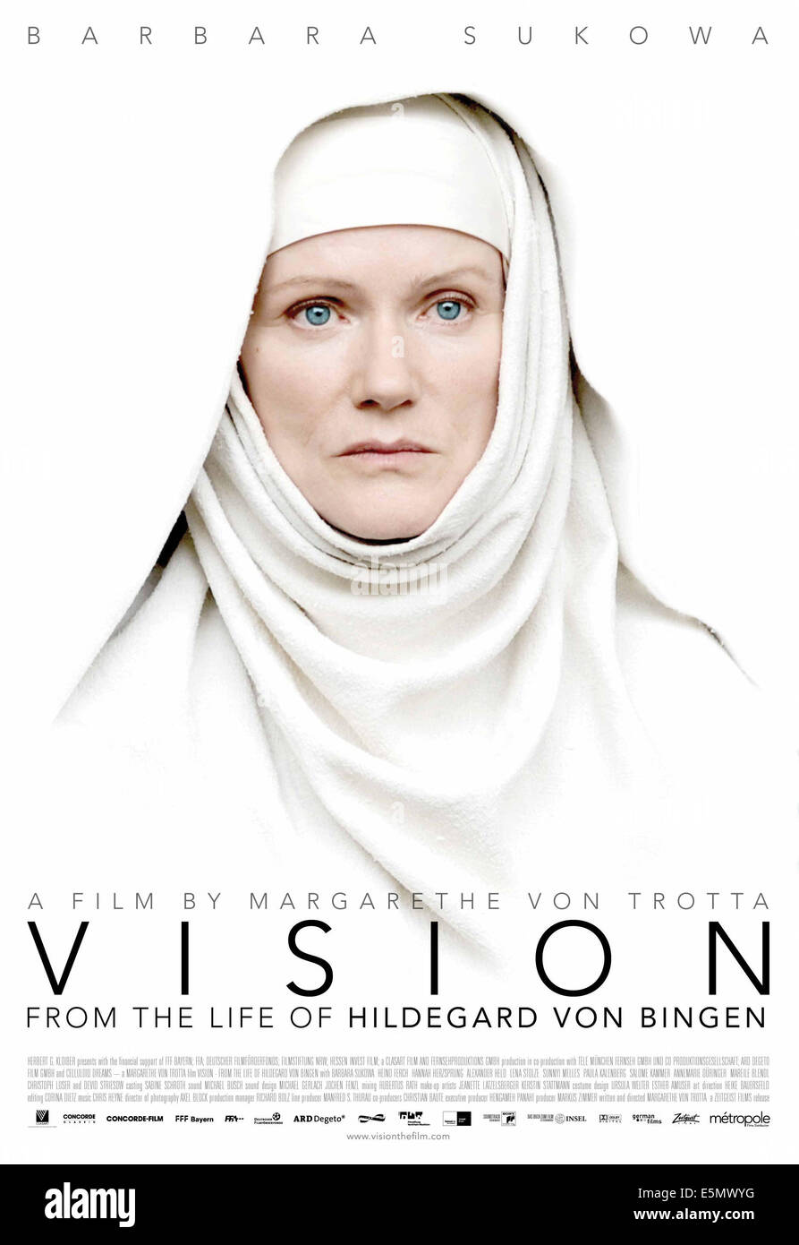 VISION, (aka VISION-AUS DEM LEBEN DER HILDEGARD VON BINGEN), English language poster, Barbara Sukowa, 2009. ©Zeitgeist Stock Photo