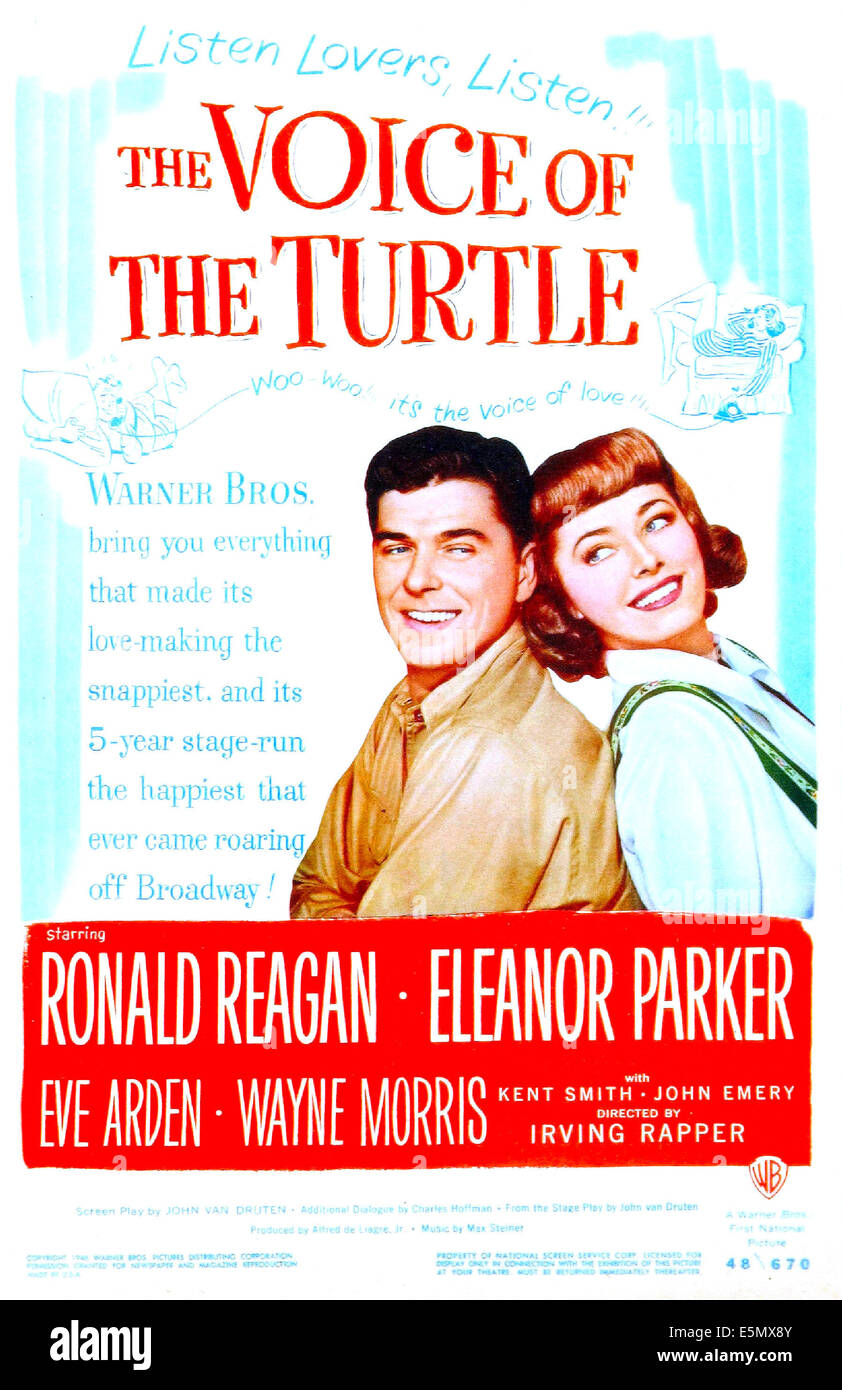 THE VOICE OF THE TURTLE, US poster, Ronald Reagan, Eleanor Parker, 1947 Stock Photo