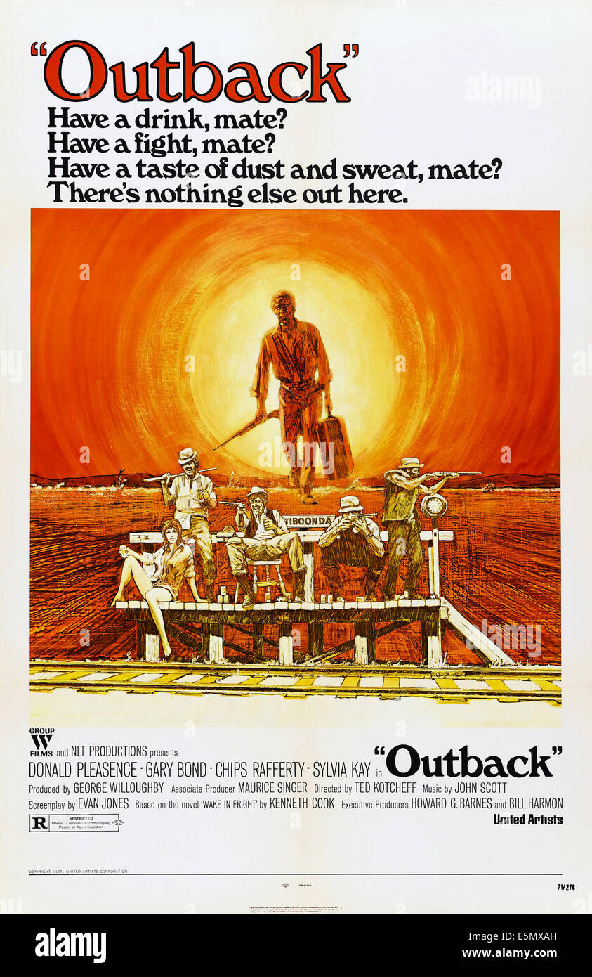 WAKE IN FRIGHT, (aka OUTBACK), US poster, 1971 Stock Photo