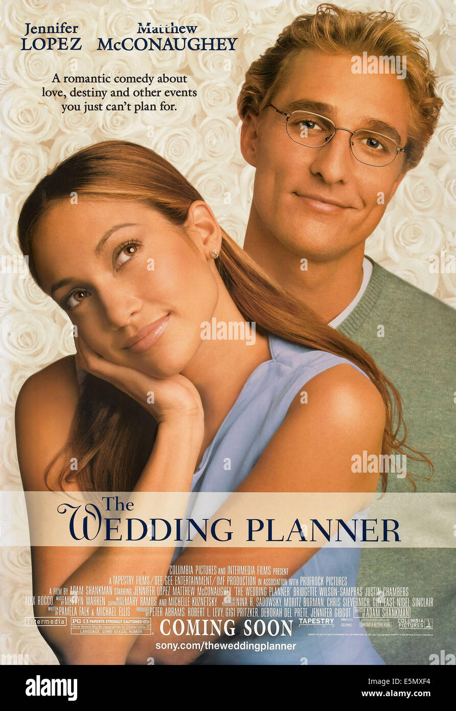 THE WEDDING PLANNER, US advance poster art, from left: Jennifer Lopez, Matthew McConaughey, 2001. © Columbia/courtesy Everett Stock Photo