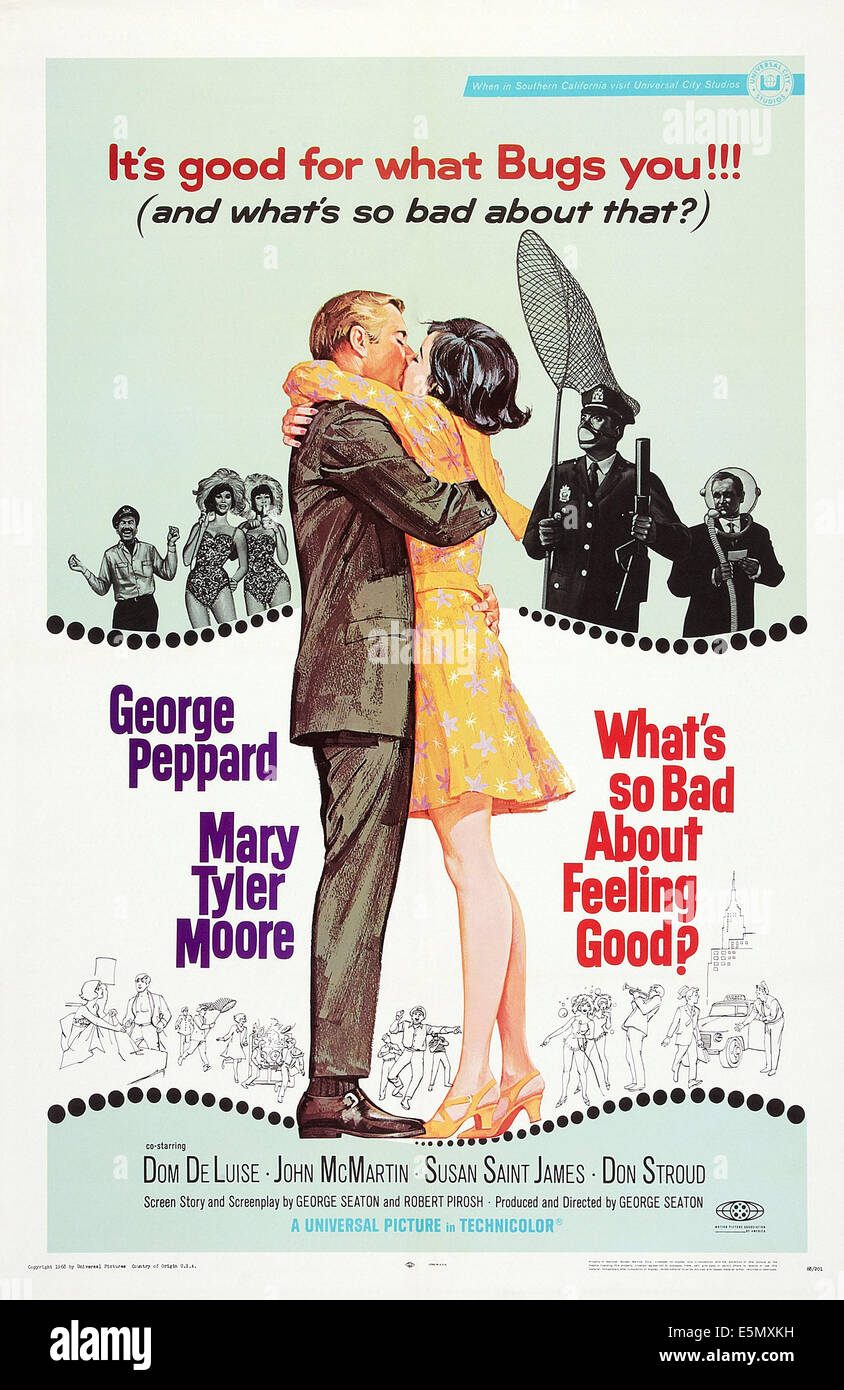 WHAT'S SO BAD ABOUT FEELING GOOD?, poster art, center lr