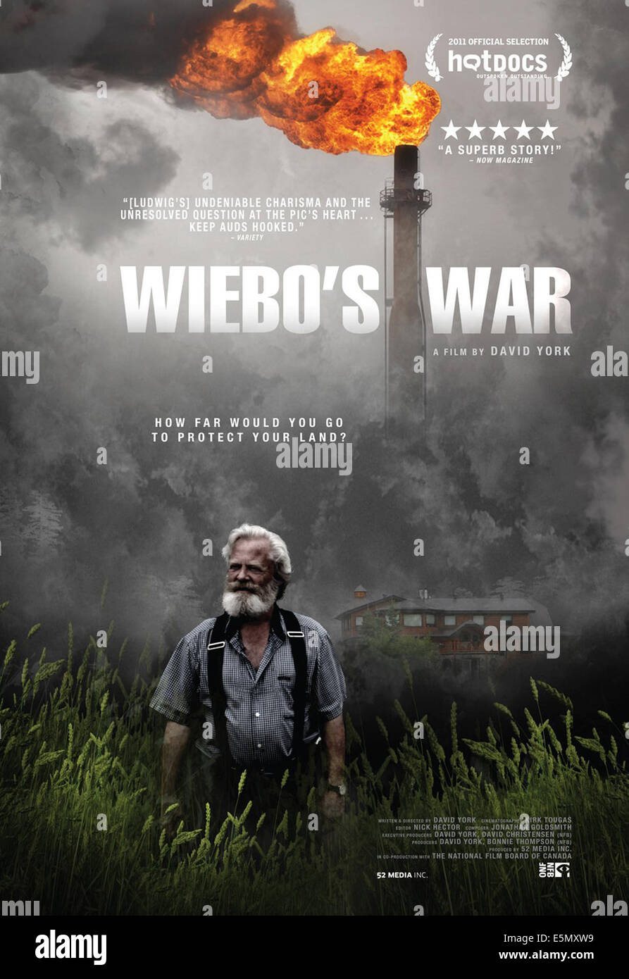 WIEBO'S WAR, Wiebo Ludwig on Canadian poster art, 2011, ©National Film