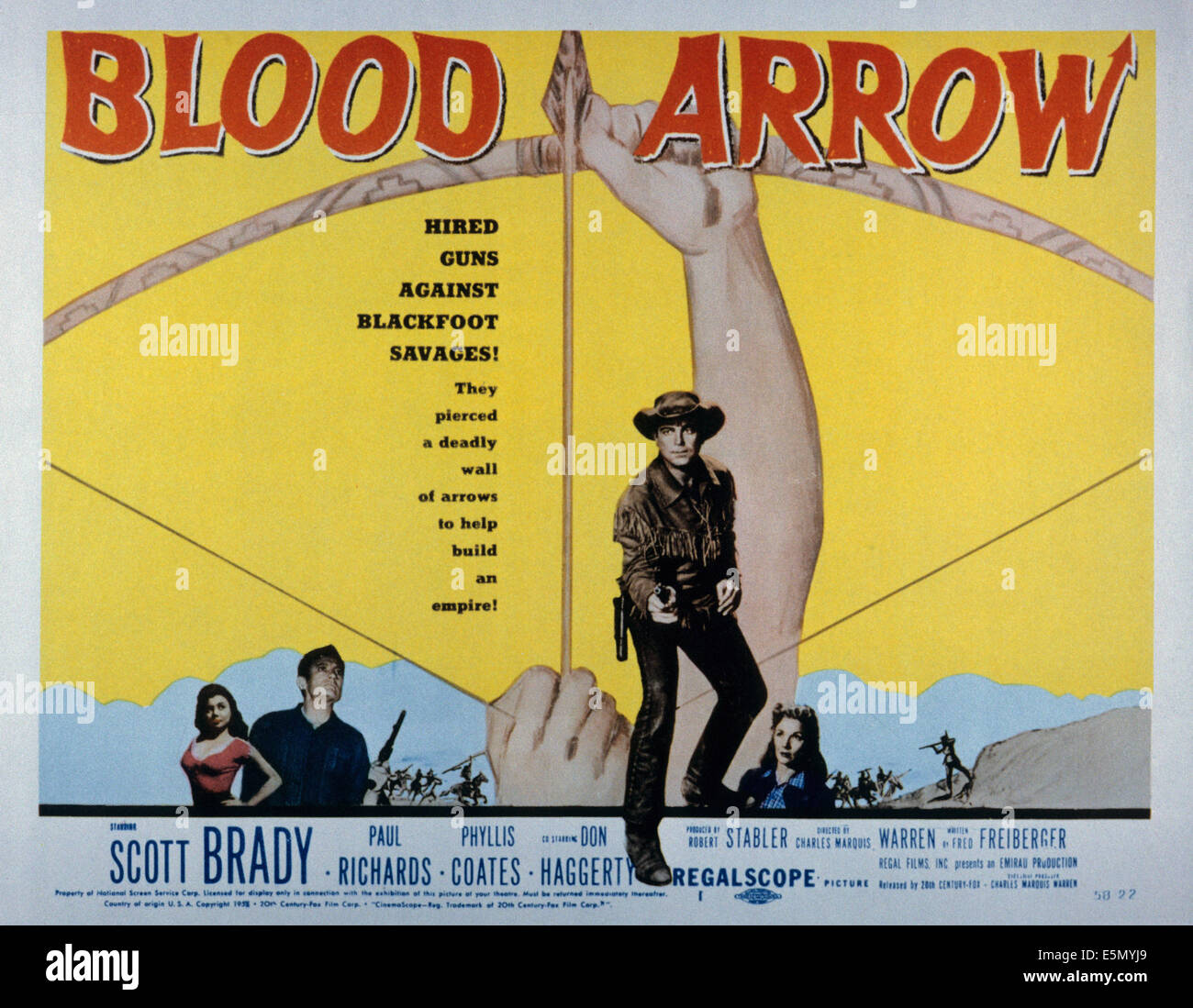 BLOOD ARROW, Scott Brady, 1958 Stock Photo Alamy