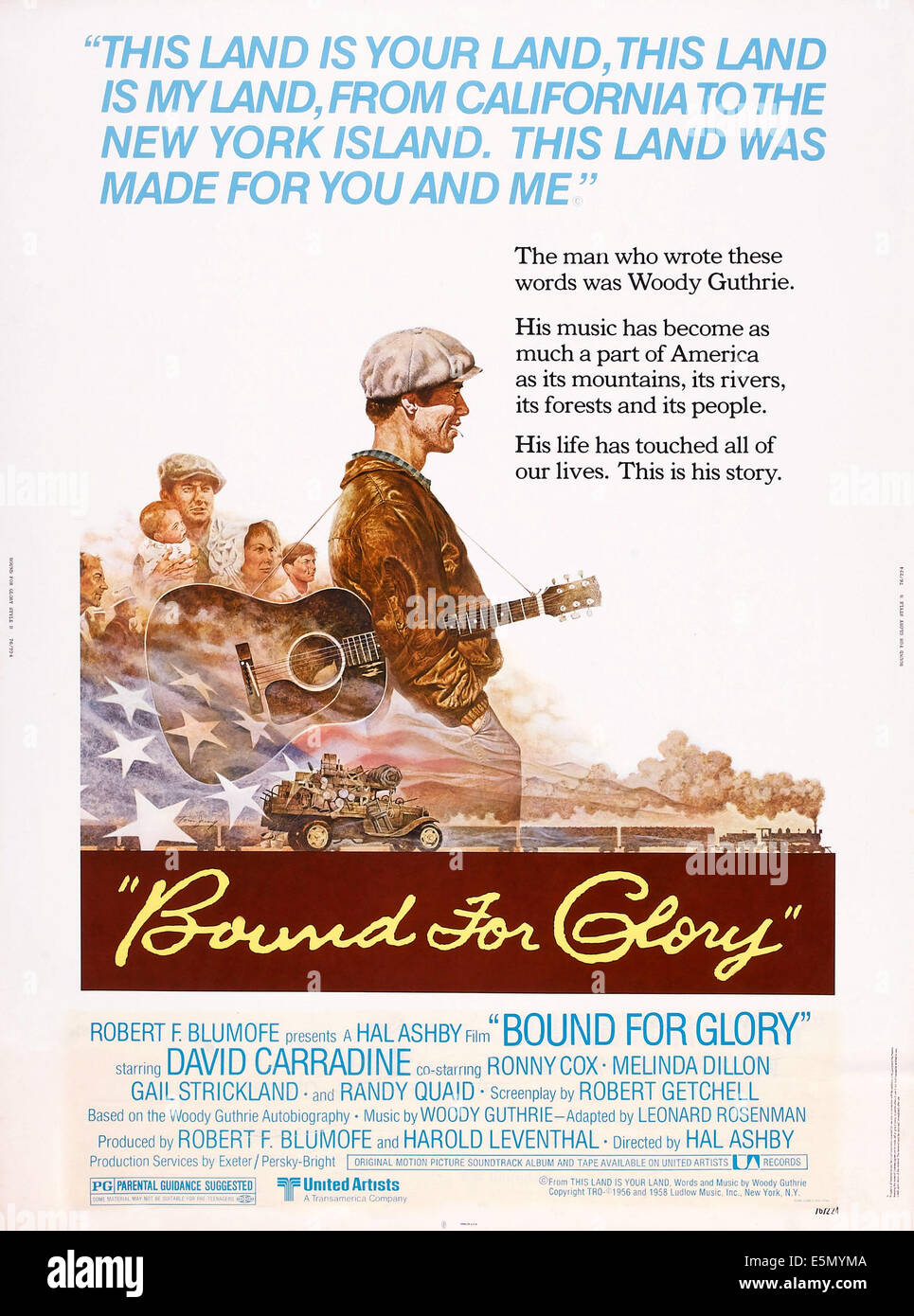 BOUND FOR GLORY, US poster art, David Carradine, 1976 Stock Photo