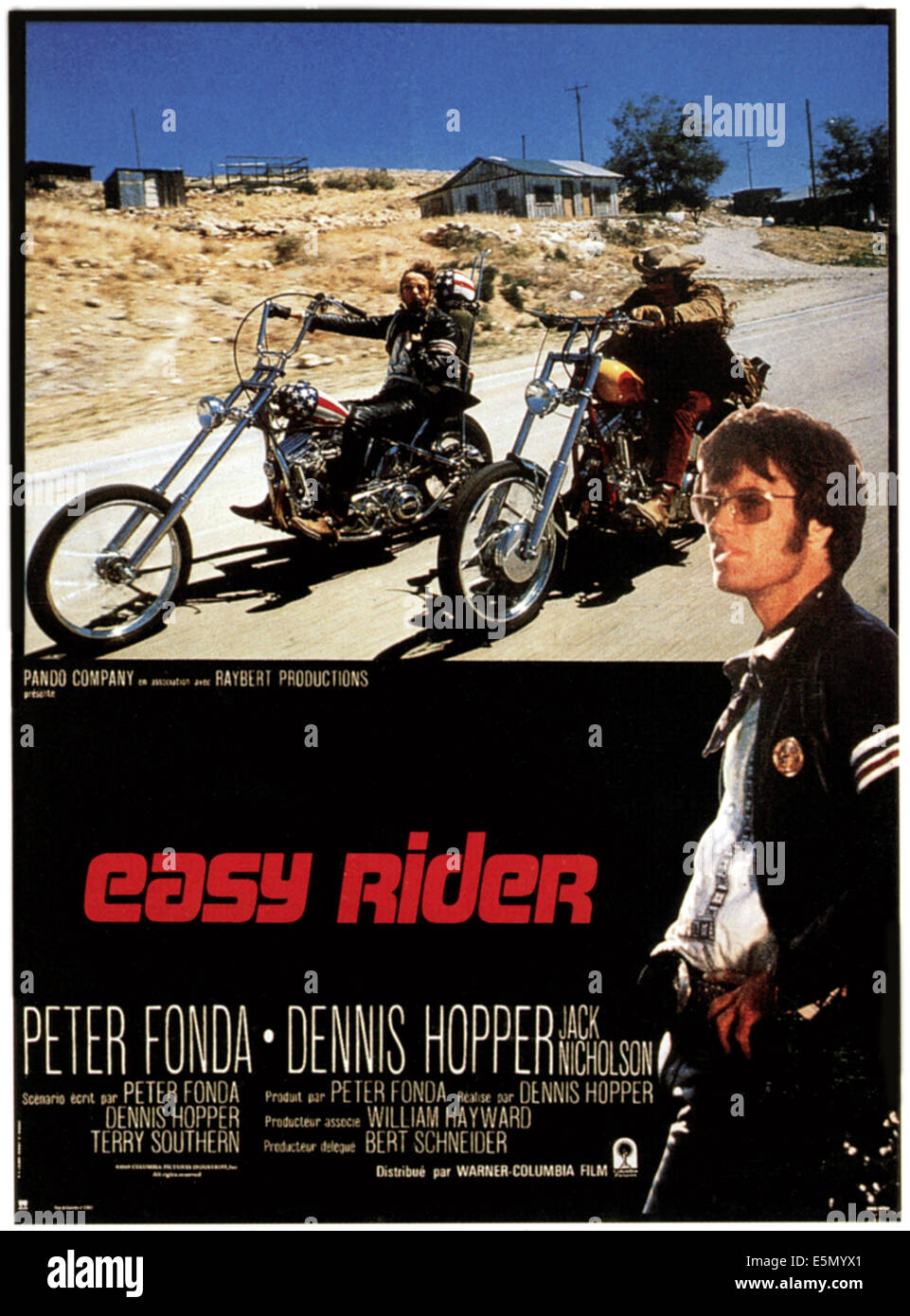 EASY RIDER, top from left Peter Fonda, Dennis Hopper, far right Jack