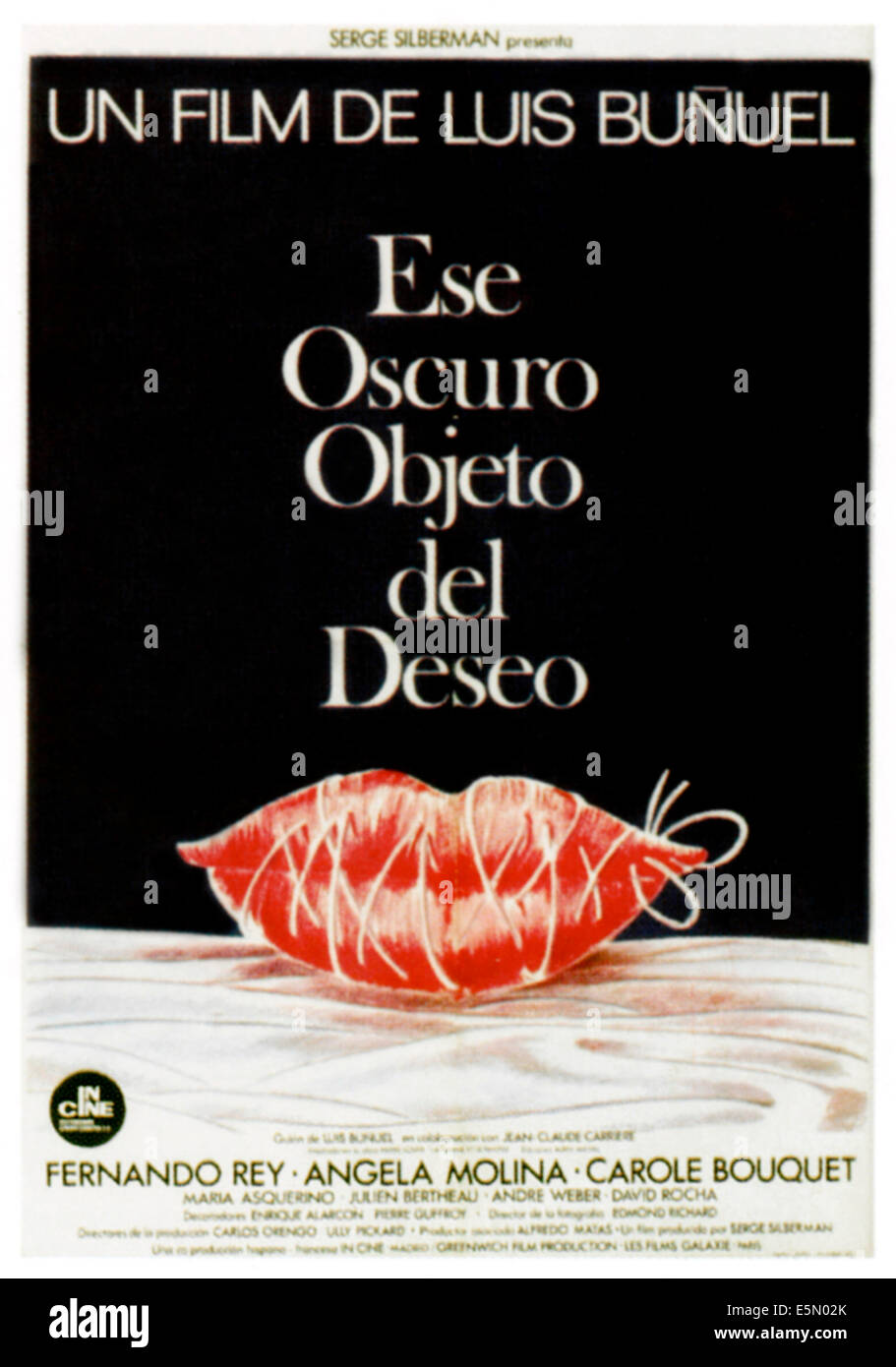 CET OBSCUR OBJET DU DESIR (aka ESE OSCURO OBJETO DEL DESEO aka THAT OBSCURE OBJECT OF DESIRE), Spanish poster art, 1977. Stock Photo