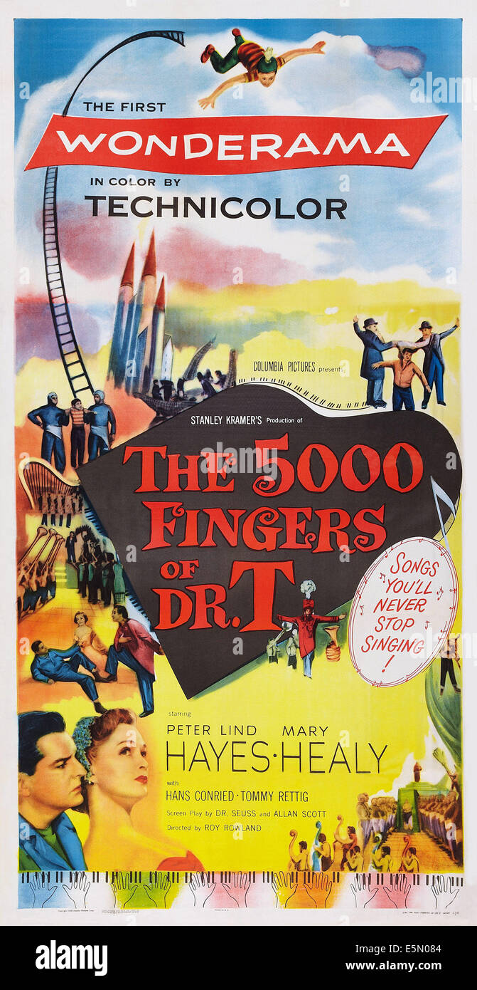 THE 5000 FINGERS OF DR. T, bottom left: Peter Lind Hayes, Mary Healy, 1953 Stock Photo