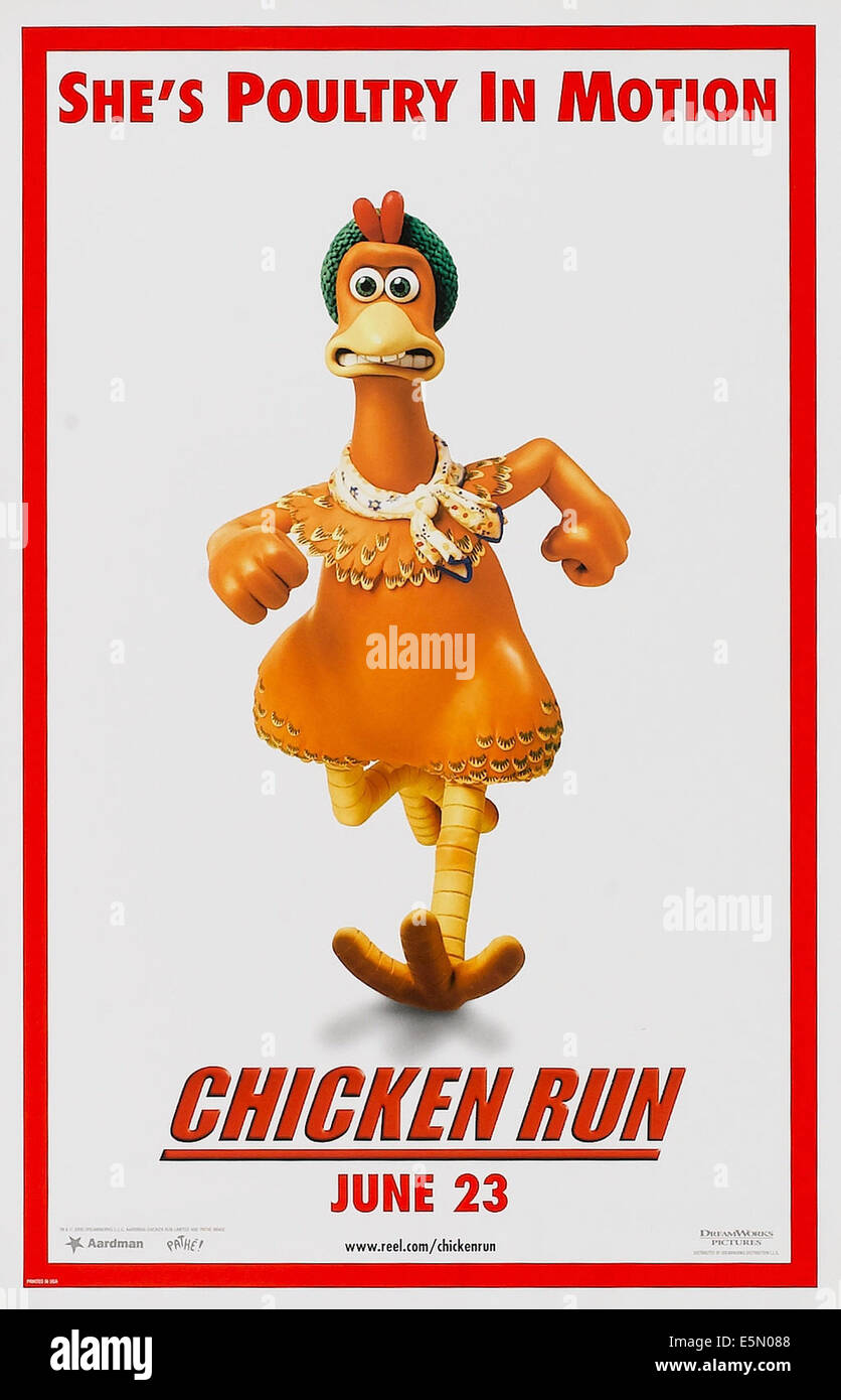 CHICKEN RUN, US poster art, Ginger, 2000, ©DreamWorks Distribution/courtesy  Everett Collection Stock Photo - Alamy