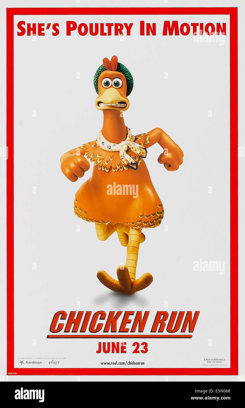 CHICKEN RUN, US poster art, Ginger, 2000, ©DreamWorks Distribution