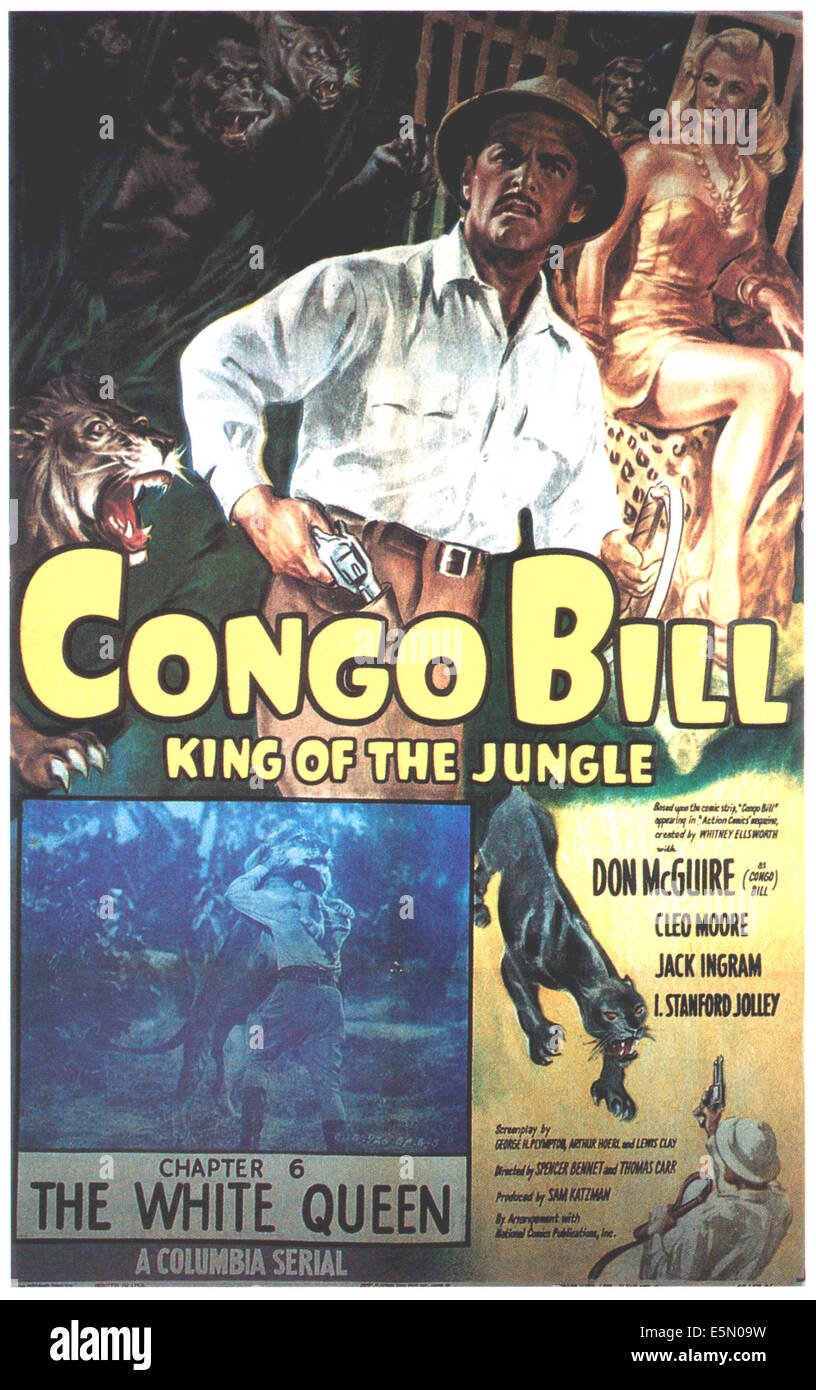 CONGO BILL KING OF THE JUNGLE, Don McGuire in 'Chapter 6: The White Queen', 1948 Stock Photo