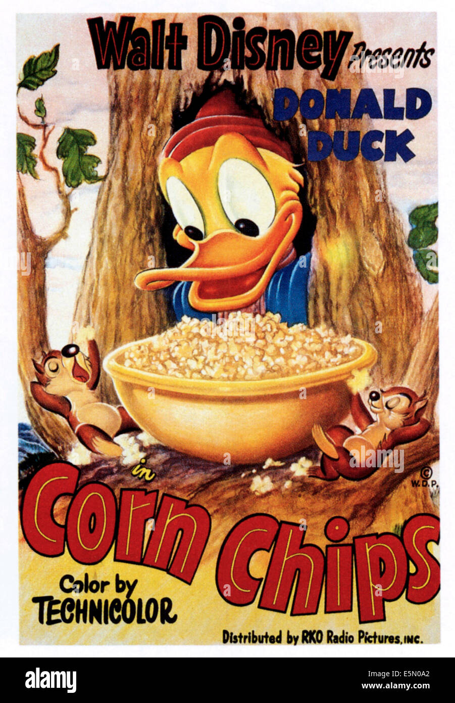 CORN CHIPS, center Donald Duck, bottom from left Chip & Dale, 1951