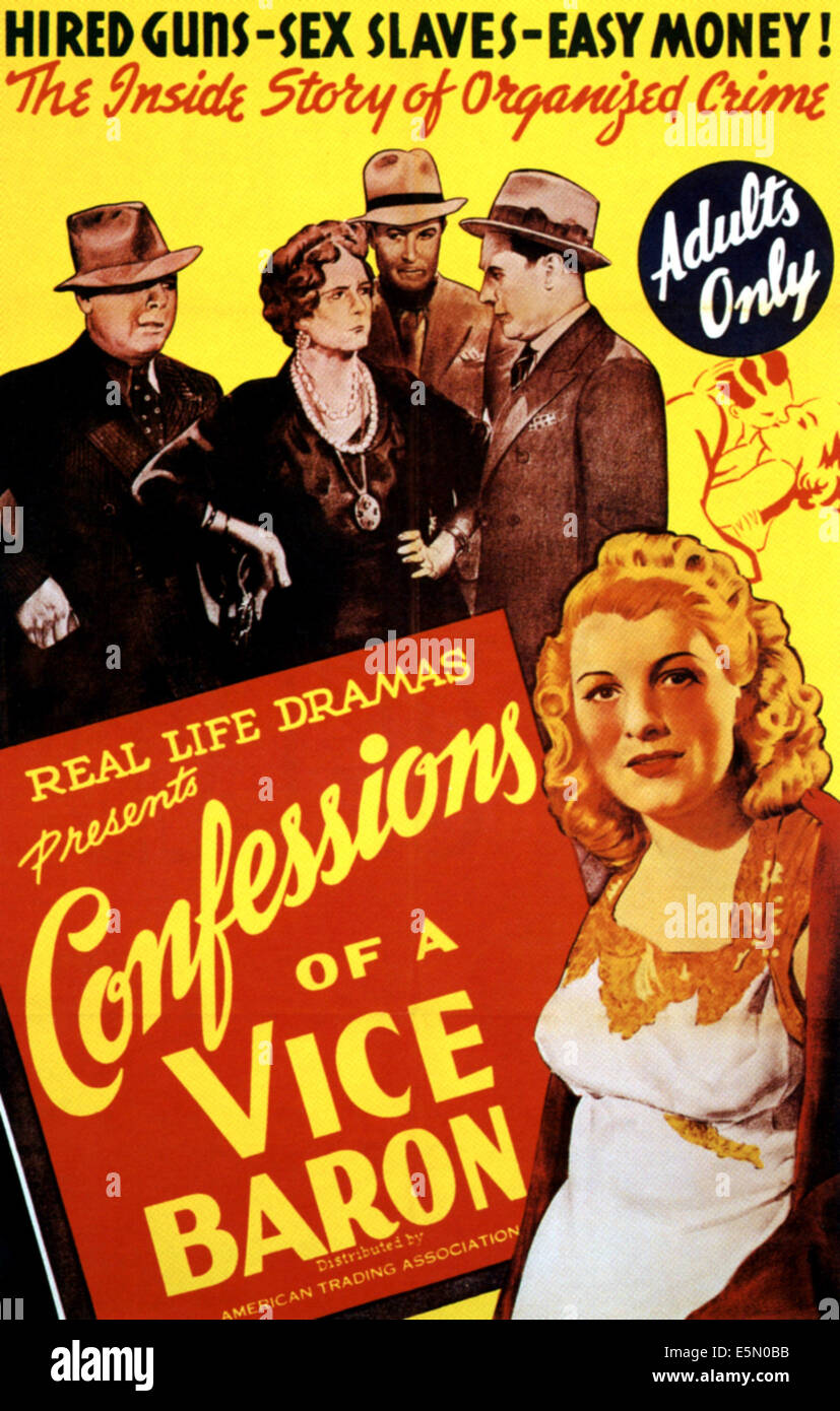 CONFESSIONS OF A VICE BARON, Lona Andre, 1943 Stock Photo