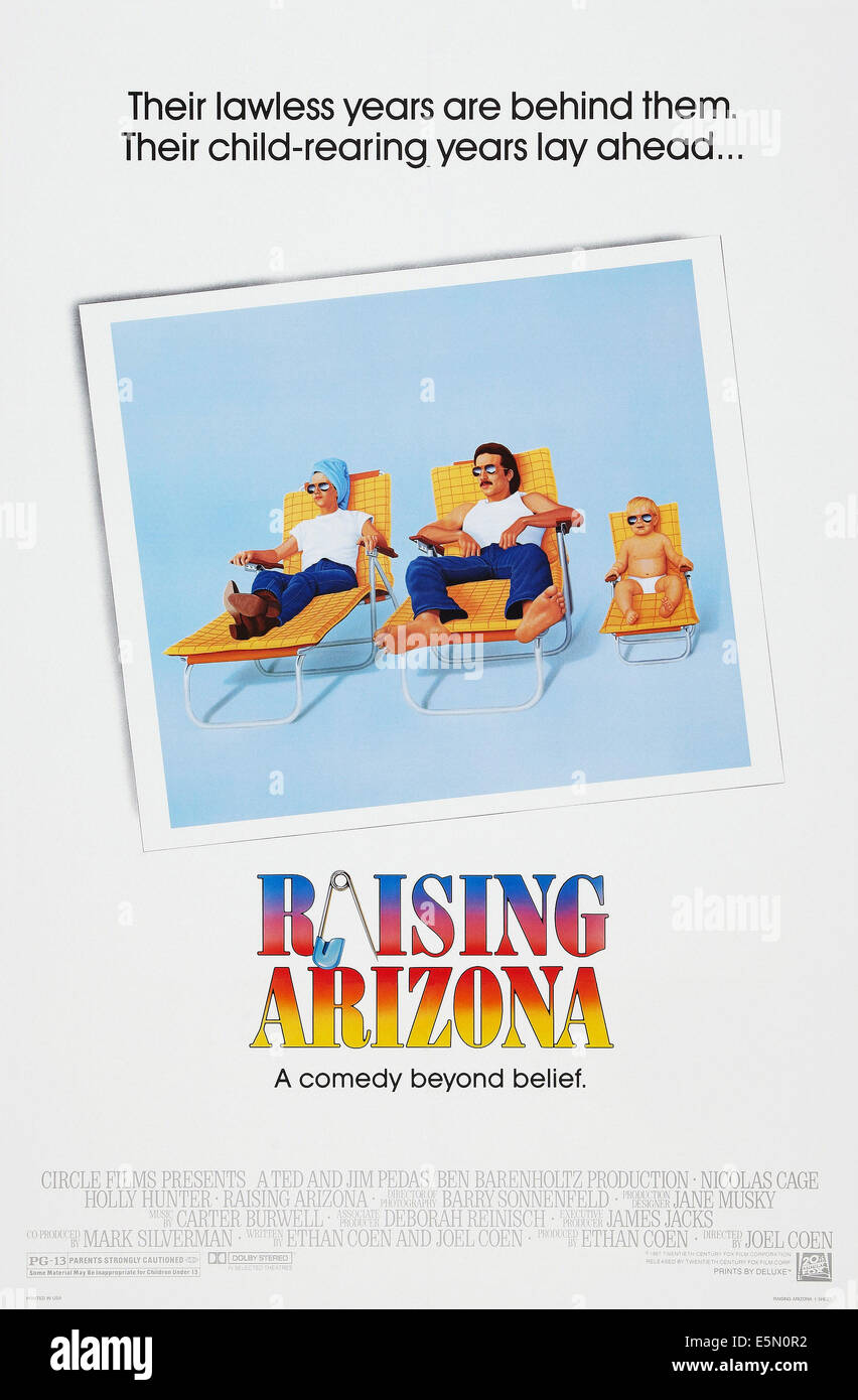 Raising Arizona Year 1986 Director Joel Coen Nicolas Cage Randall Tex Cobb  Stock Photo - Alamy