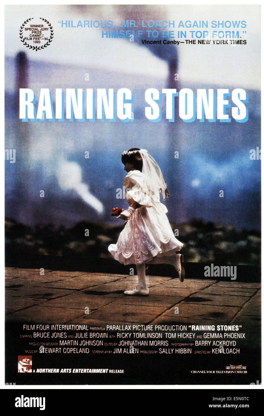 RAINING STONES, Gemma Phoenix on poster art, 1993, ©Northern Arts Entertainment/courtesy Everett Collection Stock Photo