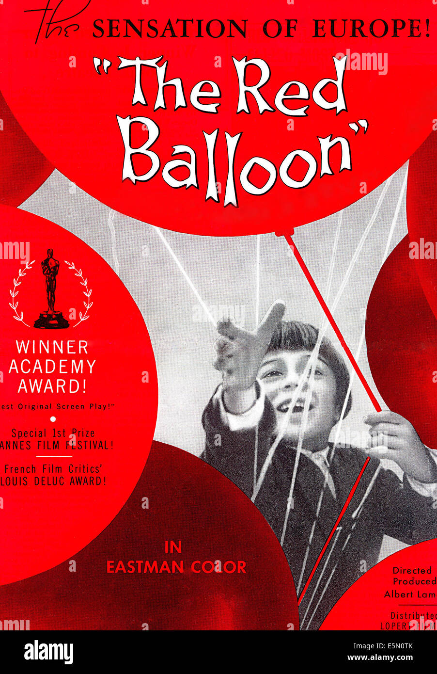 THE RED BALLOON, (aka LE BALLON ROUGE), Pascal Lamorisse, 1956 Stock Photo  - Alamy