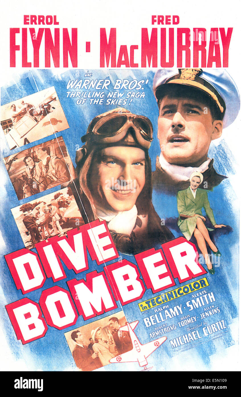 DIVE BOMBER, Fred MacMurray, Alexis Smith, Errol Flynn, 1941 Stock Photo