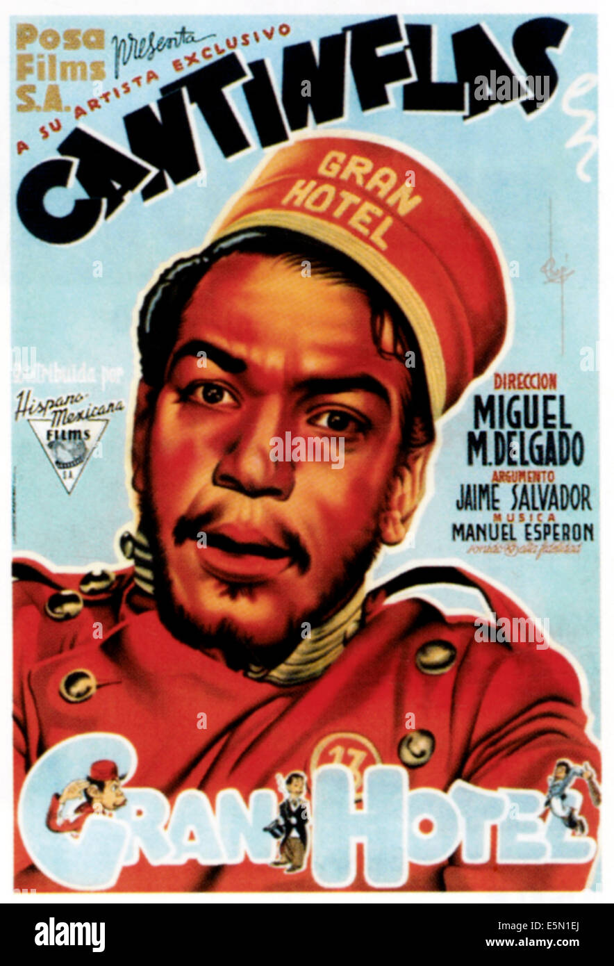 GRAN HOTEL, Cantinflas on Spanish poster art, 1944 Stock Photo