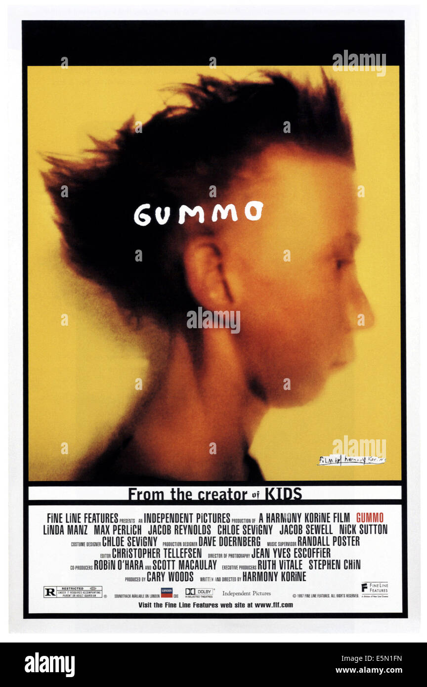 GUMMO, Jacob Reynolds on poster art, 1997, ©Fine Line Features/courtesy Everett Collection Stock Photo
