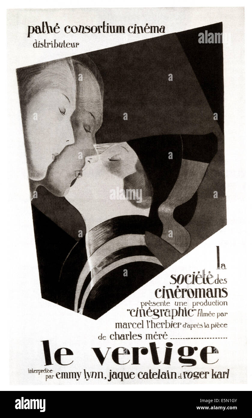 LE VERTIGE, French poster art, 1926. Stock Photo