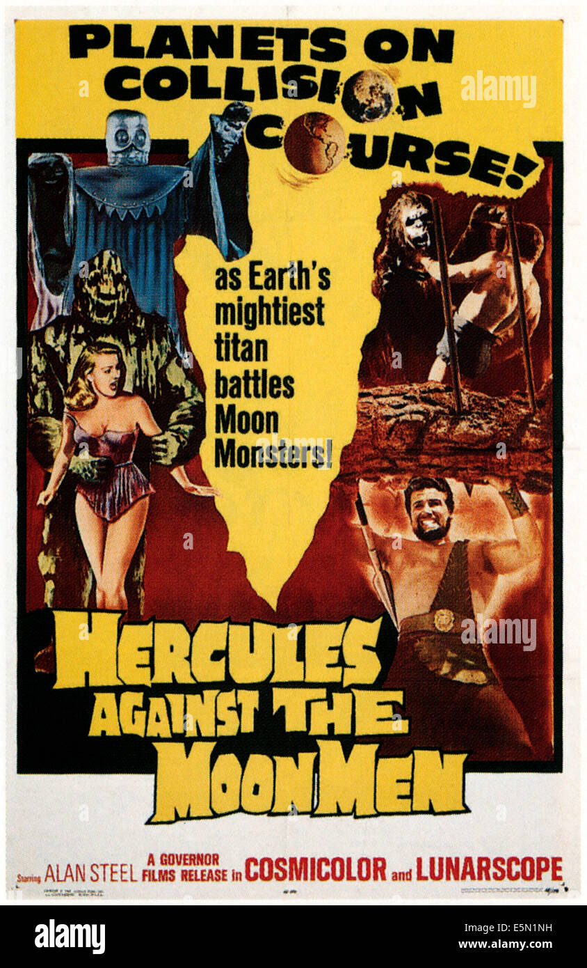VINTAGE HERCULES AGAINST THE MOONMEN MOVIE POSTER 12/" x 18/"