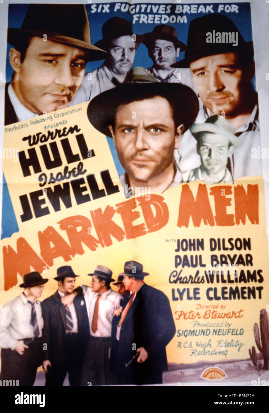 MARKED MEN, Warren Hull, 1940 Stock Photo