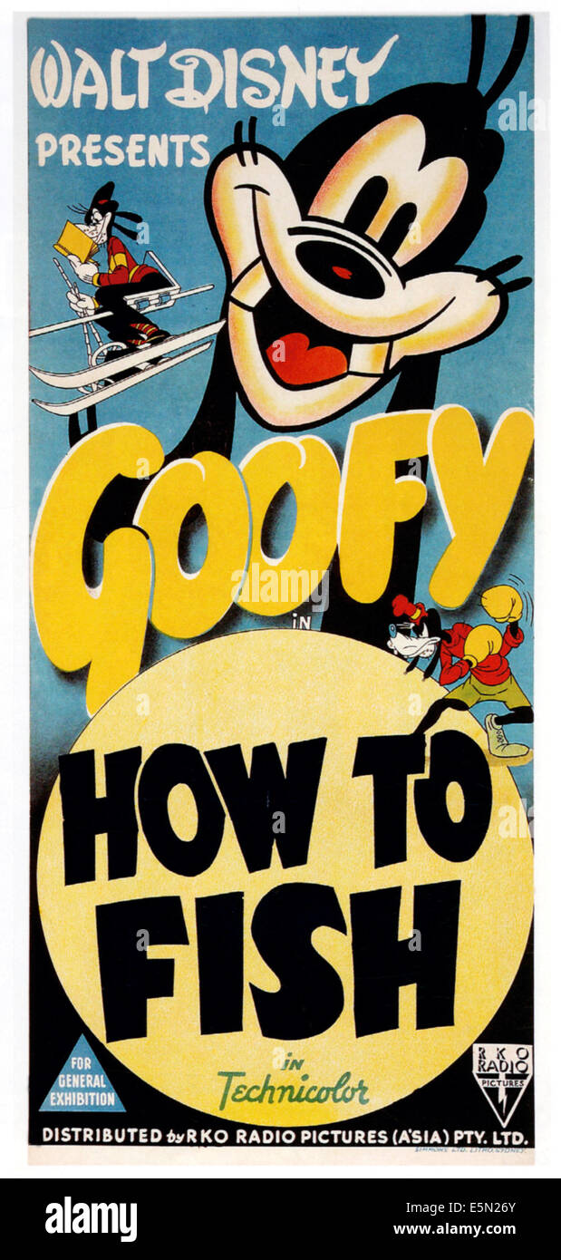 HOW TO FISH, Goofy, 1942 Stock Photo
