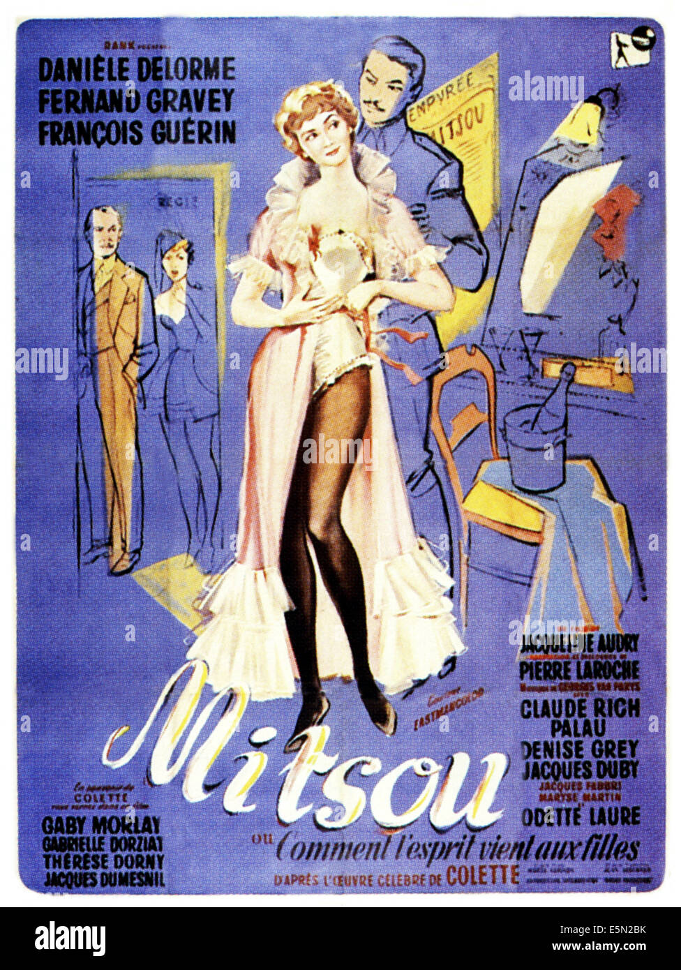 MITSOU, French poster art, 1956. Stock Photo