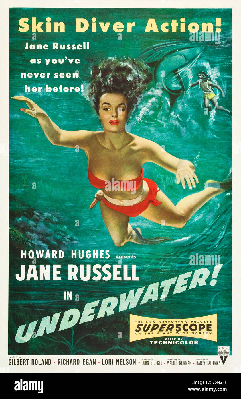 UNDERWATER!, Jane Russell, 1955. Stock Photo