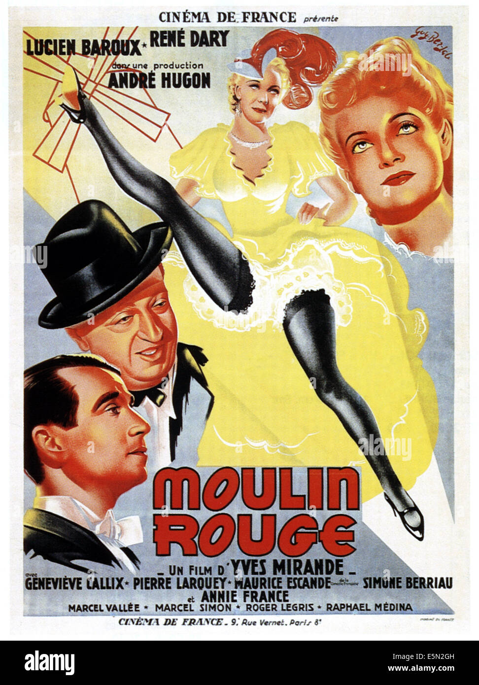 MOULIN ROUGE, French poster art, 1940 Stock Photo Alamy