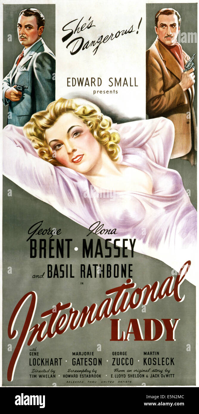 INTERNATIONAL LADY, Ilona Massey, 1941 Stock Photo