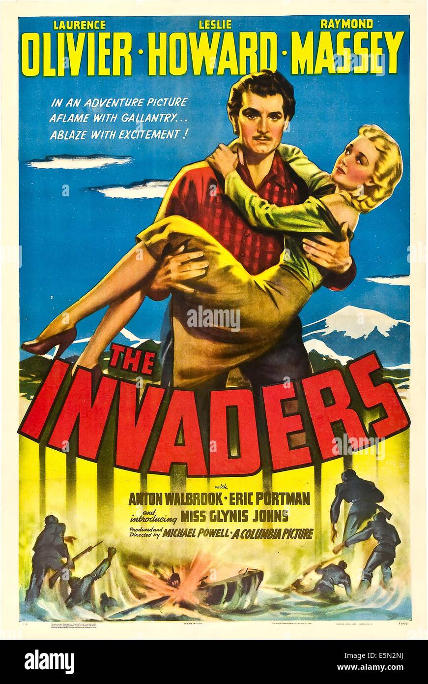 THE INVADERS (aka 49TH PARALLEL), Laurence Olivier, Glynis Johns, 1941 Stock Photo