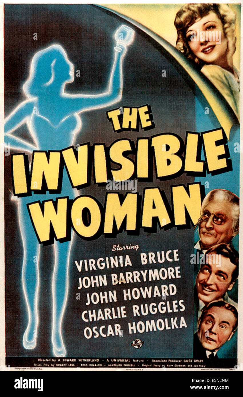 THE INVISIBLE WOMAN, Virginia Bruce, John Barrymore, John Howard ...
