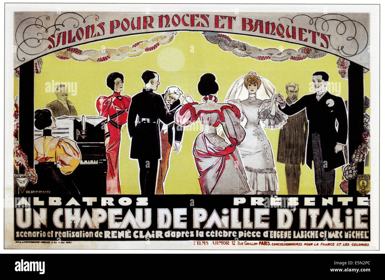 AN ITALIAN STRAW HAT (aka UN CHAPEAU DE PAILLE D'ITALIE), French poster  art, 1927 Stock Photo - Alamy