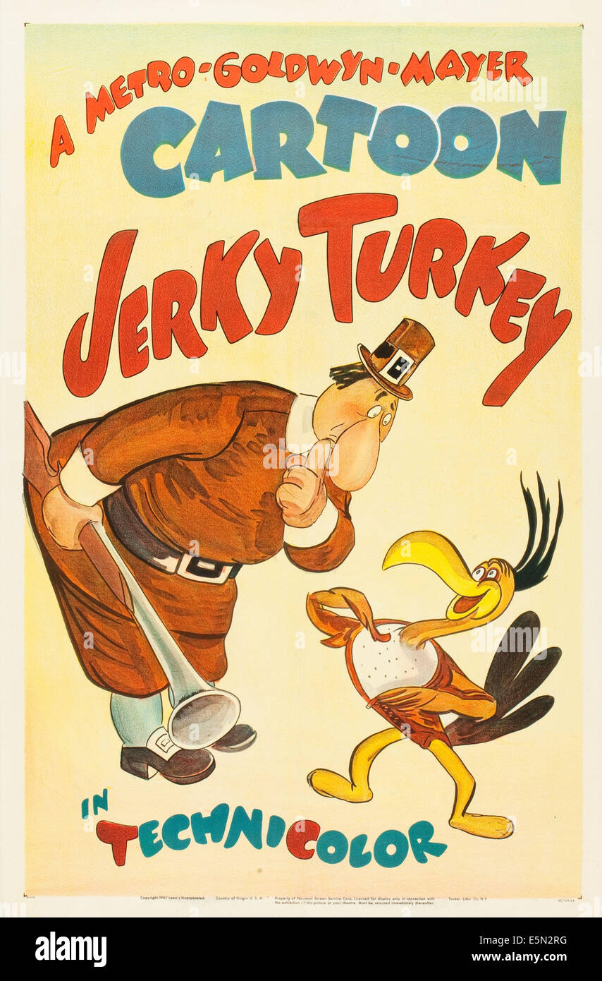 JERKY TURKEY, 1945. Stock Photo