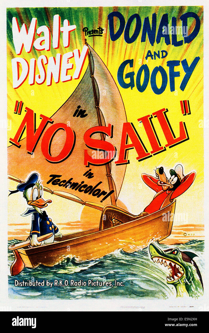 NO SAIL, from left: Donald Duck, Goofy, 1945. Stock Photo