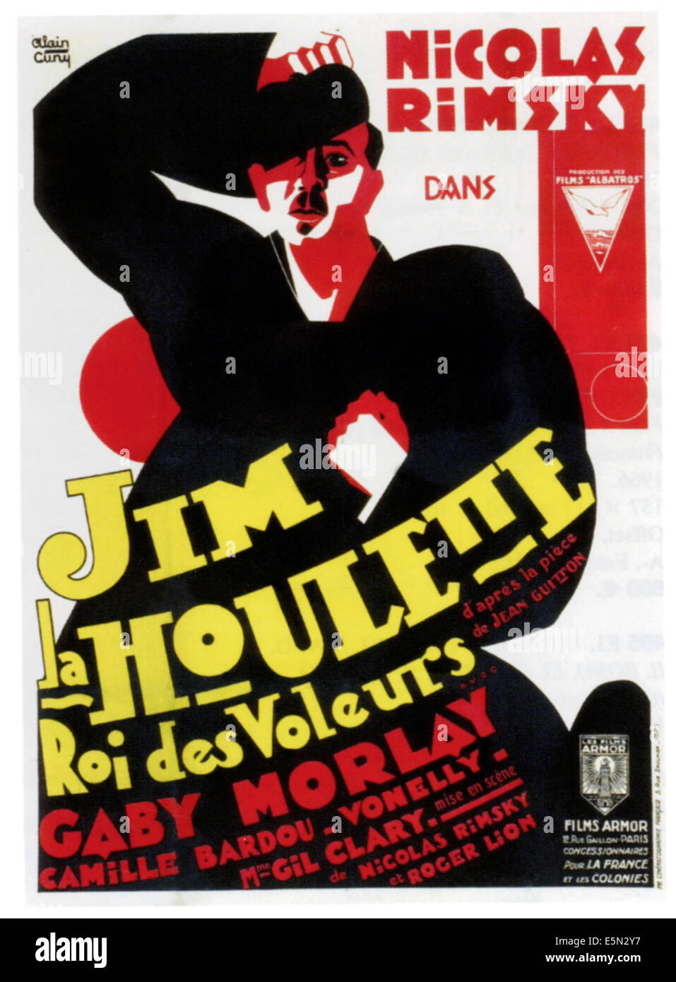 JIM LA HOULETTE, ROI DES VOLEURS, French poster art, 1926. Stock Photo
