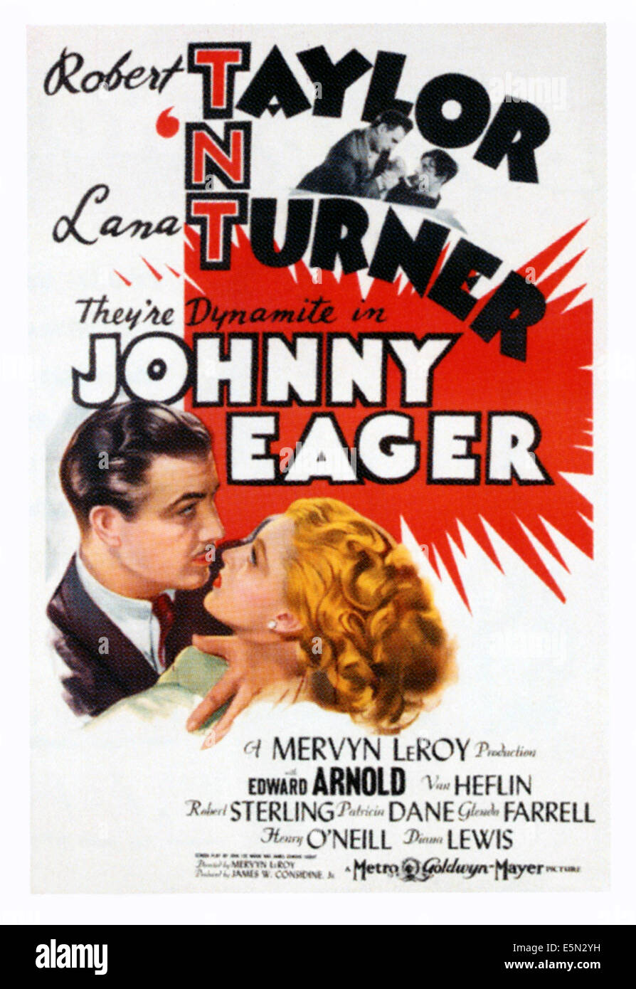 JOHNNY EAGER, bottom from left: Robert Taylor, Lana Turner, 1942 Stock Photo