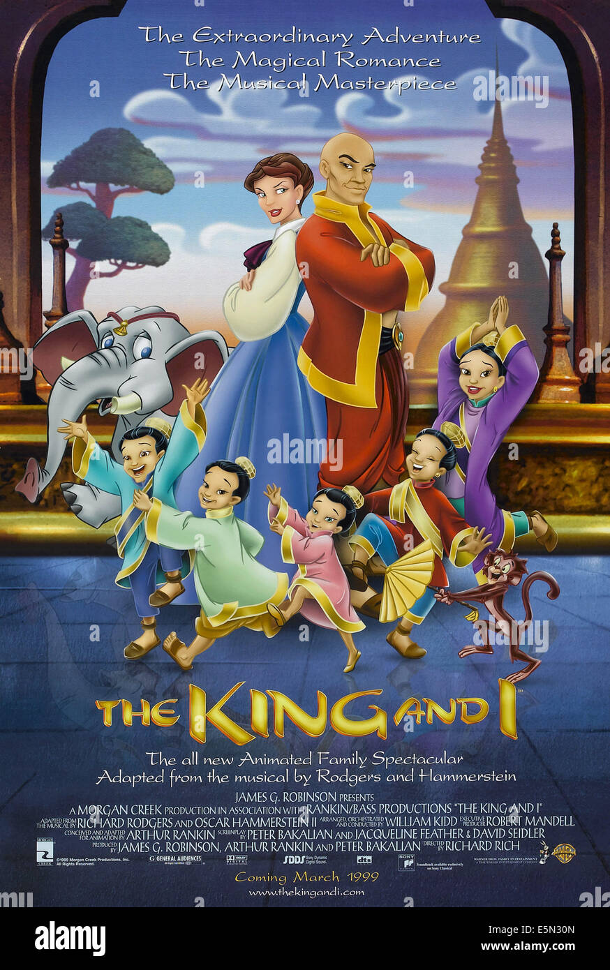 THE KING AND I, US advance poster art, 1999, ©Warner Bros./courtesy Everett Collection Stock Photo