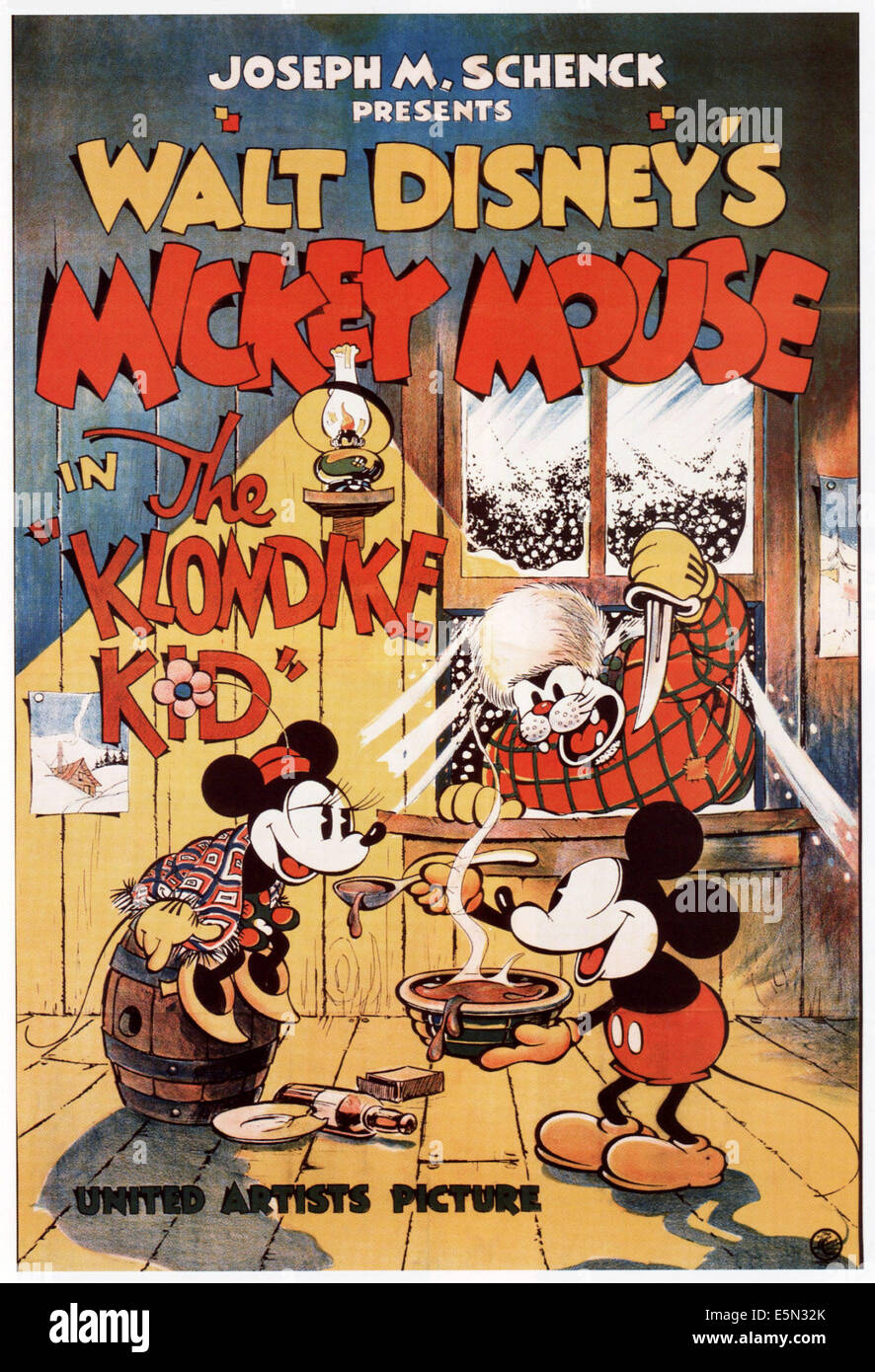 THE KLONDIKE KID, from left: Minnie Mouse, Mickey Mouse, 1932. Stock Photo