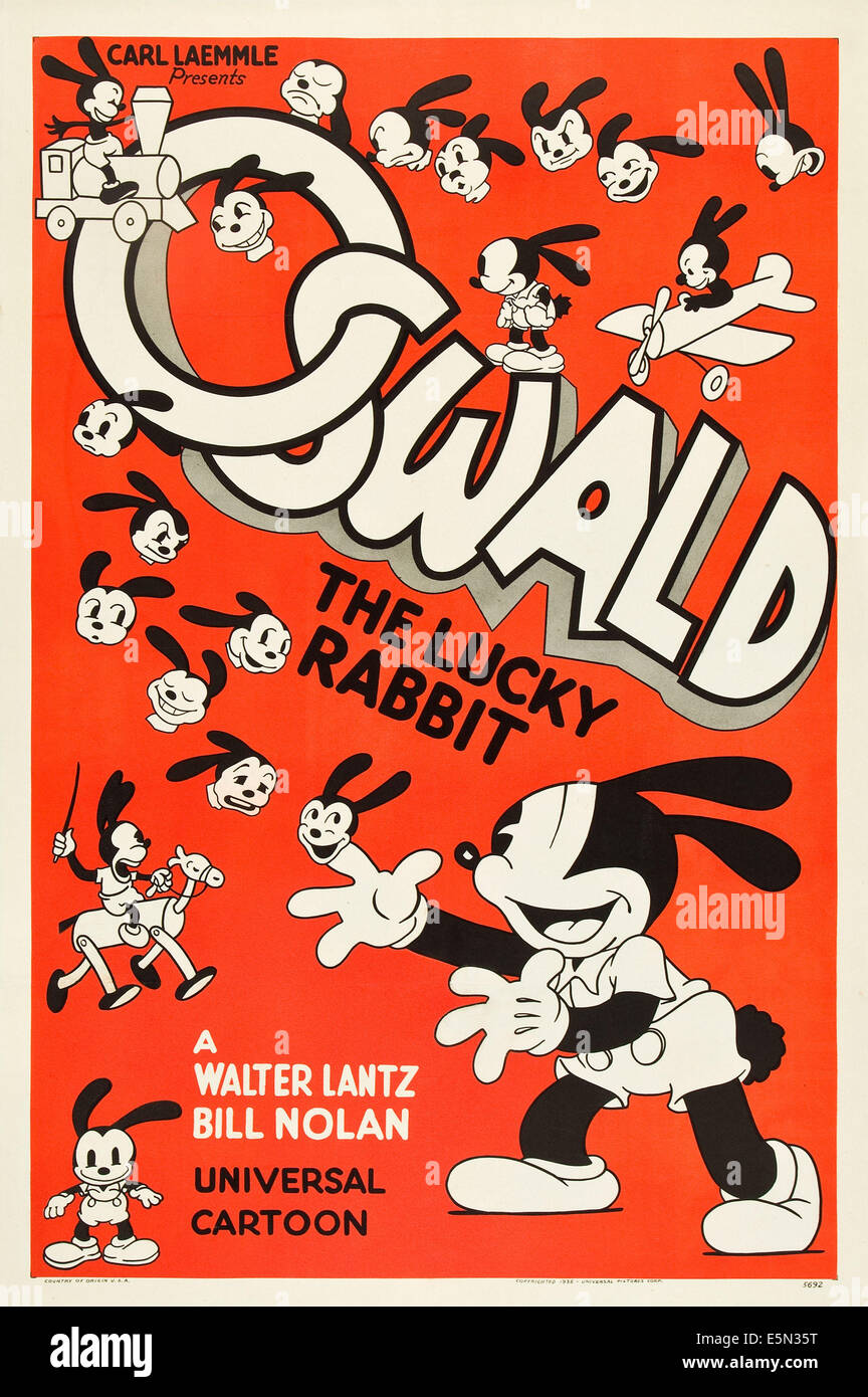 OSWALD THE LUCKY RABBIT, Oswald The Lucky Rabbit, 1935. Stock Photo